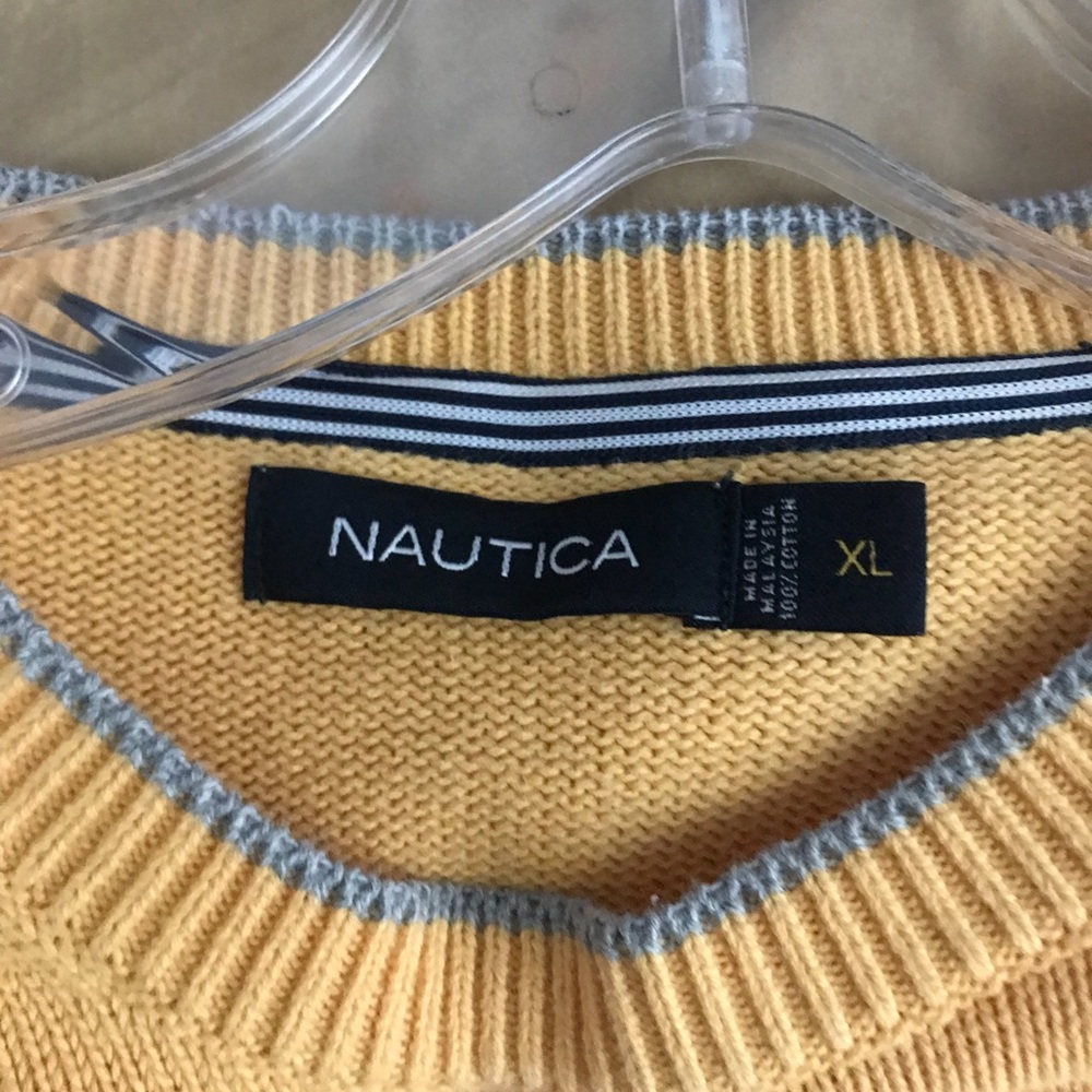 Nautica yellow sweater